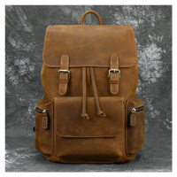 Kožený batoh vintage na notebook unisex cestovní