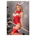 Sexy kostým vánoční set santa Limpid Snowflakes 90604