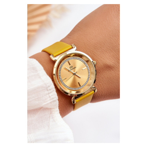 Dámské kožené hodinky Giorgio&Dario Classic Žlutá Kesi