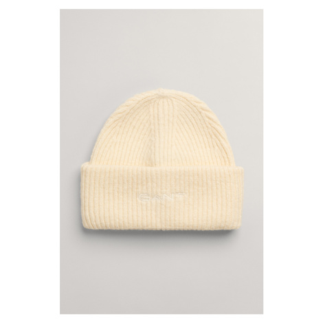 ČEPICE GANT D1. SOFT MIX RIB BEANIE bílá