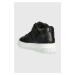 Kožené sneakers boty Calvin Klein Jeans Chunky Cupsole Laceup Mid černá barva