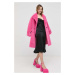 Kabát s příměsí vlny Miss Sixty fialová barva, přechodný, oversize