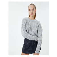 Koton Crop Hair Knitted Sweater