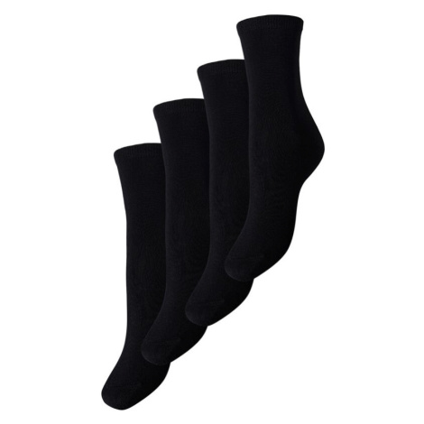 Pieces 4 PACK - dámské ponožky 17098332 Black