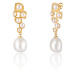 JwL Luxury Pearls Pozlacené perlové náušnice JL0655