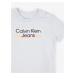 Světle šedé dětské tričko Calvin Klein Jeans