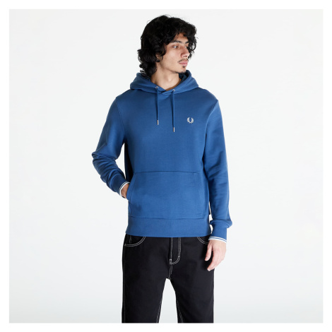 FRED PERRY Tipped Hooded Sweatshirt Midnight Blue/ Lghice