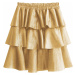 Zlatá lesklá mini sukně (508ART) zlatá