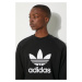 Bavlněná mikina adidas Originals pánská, černá barva, vzorovaná, IA4854-black