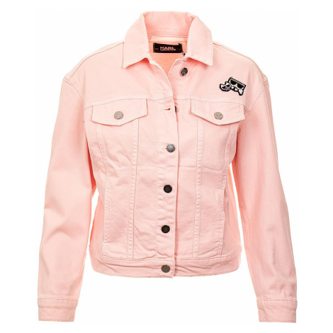 Karl Lagerfeld dámská džínová bunda růžová