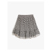 Koton Patterned Frilly Mini Skirt