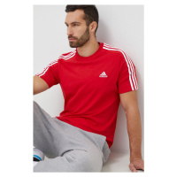 Bavlněné tričko adidas červená barva, IC9339