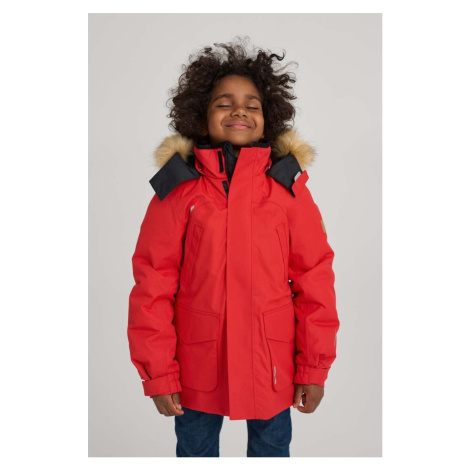 Dětská péřová bunda Reima červená barva