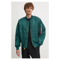 Bomber bunda Alpha Industries zelená barva, zimní