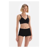 Dagi Black Combed Cotton Women's Boxer