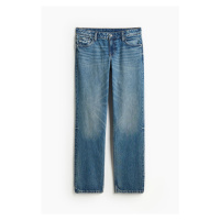 H & M - Straight Low Jeans - modrá
