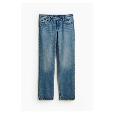 H & M - Straight Low Jeans - modrá H&M