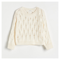 Reserved - Girls` sweater - Krémová