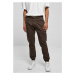 Pánské kalhoty // Urban Classics / Washed Cargo Twill Jogging Pants brown