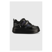 Kožené sneakers boty Karl Lagerfeld Anakapri černá barva