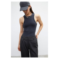 VATKALI Ribbed barbell neck crop top