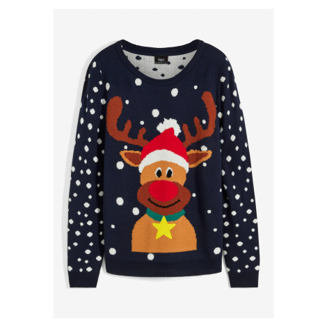 Vánoční svetr z jemné pleteniny Bonprix