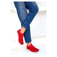 Soho Red-White Women's Sneaker 15226