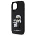 Karl Lagerfeld PU Saffiano Karl and Choupette Zadní Kryt pro iPhone 15 Black