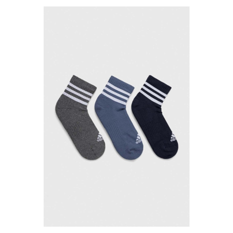 Ponožky adidas 3-pack šedá barva, IP2637