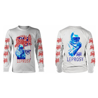 Death tričko dlouhý rukáv, Leprosy Posterized BP White, pánské