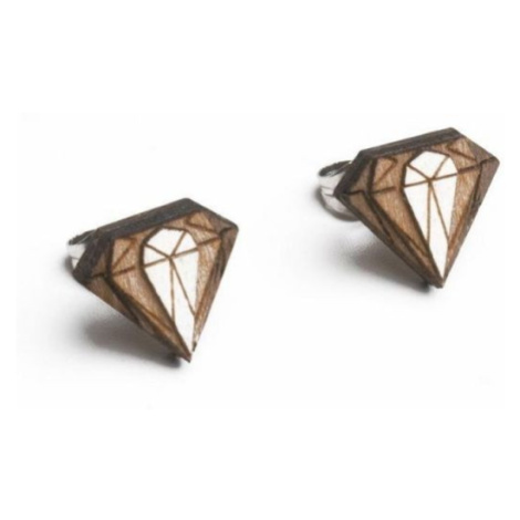 Dřevěné náušnice Diamond Earrings