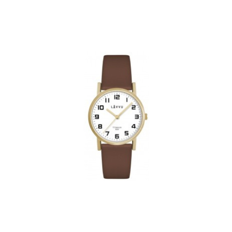 LAVVU Zlaté dámské titanové hodinky MANDAL LWL5034