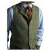 Vlněná pánská vesta k obleku Tweed