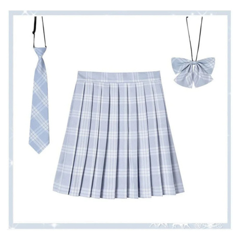 Dámská kostkovaná sukně s kravatou a mašlí