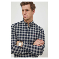 Košile Tommy Hilfiger pánská, tmavomodrá barva, slim, s límečkem button-down, MW0MW33770
