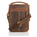 Praktická crossbody taška na rameno; hnědá SKL