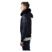 Hooded Basic Bomber Jacket - navy