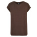 Ladies Extended Shoulder Tee - brown