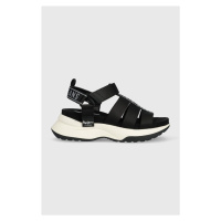 Sandály Pepe Jeans Venus dámské, černá barva, na platformě, PLS90570