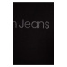 Dětská mikina Calvin Klein Jeans černá barva, s aplikací