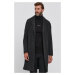 Kabát Sisley pánský, černá barva, přechodný