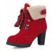 Dámské zimní boty s kožíškem na podpatku - 5 barev FashionEU