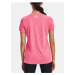 Růžové dámské sportovní tričko Under Armour Tech SSV - Twist