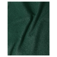 Vypasované žebrované šaty v lahvově zelené barvě s kulatým výstřihem (5131-38)