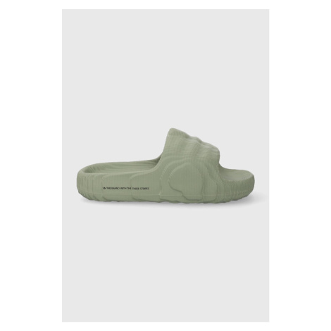 Pantofle adidas Originals ADILETTE 22 dámské, zelená barva, IG8264