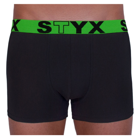 Pánské boxerky Styx sportovní guma černé (G965)