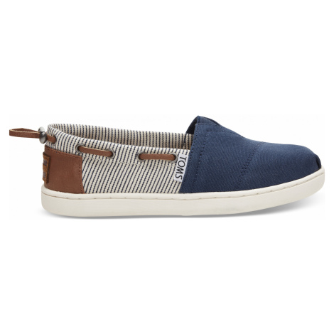 Navy Canvas/Stripes Youth Bimini Espadril