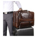 Velká kožená aktovka cestovní taška na notebook