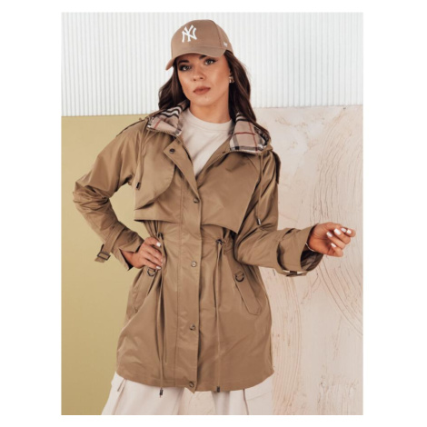 Jarní dámská parka tmavě béžové barvy DStreet