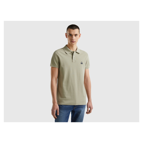 Benetton, Sage Green Slim Fit Polo United Colors of Benetton